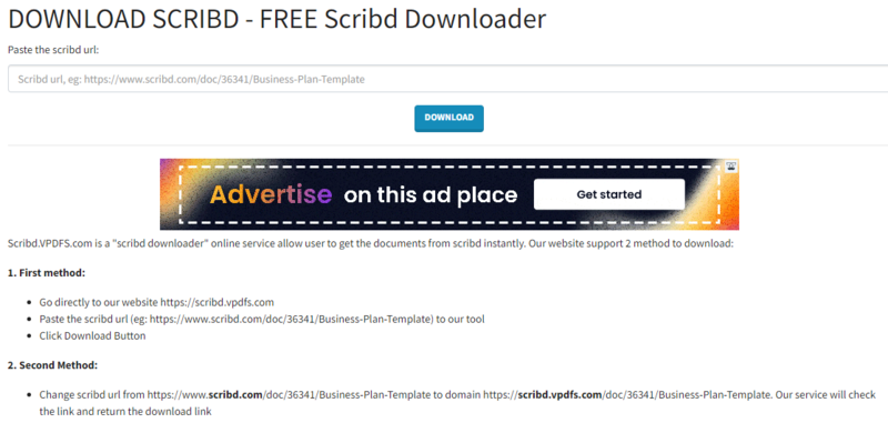 Cara Download Scribd dengan Free Downloader